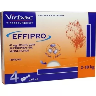 EFFIPRO 67 mg pip.roztok.na.kvapkanie.malým.psom, 4 ks