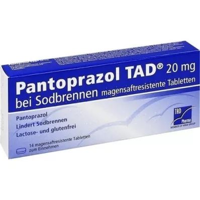 PANTOPRAZOL TAD 20 mg b.Sodbrenn. žalúdočné tablety, 14 ks