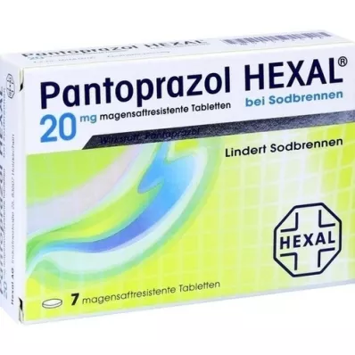 PANTOPRAZOL HEXAL b.Pálenie záhy črevné obalené tablety, 7 ks