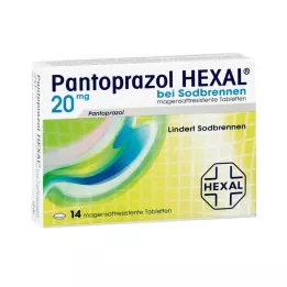 PANTOPRAZOL HEXAL b.Pálenie záhy enterálne obalené tablety, 14 ks
