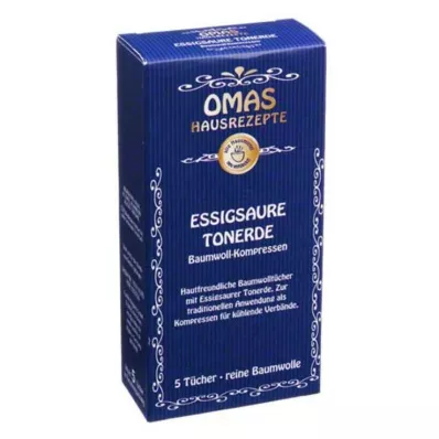 ESSIGSAURE TONERDE Bavlnené obklady, 5 ks