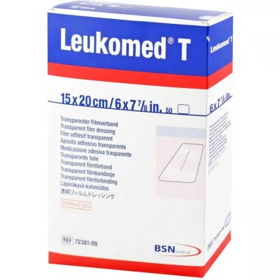 Leukomed transp.sterilné náplasti 15x20 cm, 50 ks
