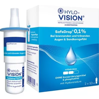 HYLO-VISION SafeDrop 0,1% očné kvapky, 2X10 ml