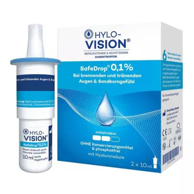 HYLO-VISION SafeDrop 0,1% očné kvapky, 2X10 ml HYLO-VISION SafeDrop 0,1% očné kvapky, 2X10 ml