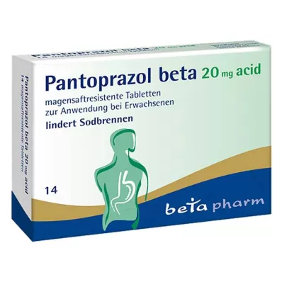 Pantoprazol beta 20 mg kyslé gastrorezistentné tablety, 14 ks Pantoprazol beta 20 mg kyslé gastrorezistentné tablety, 14 ks