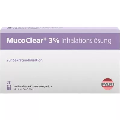 MUCOCLEAR 3% roztok NaCl na inhaláciu, 20X4 ml