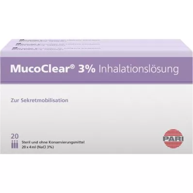 MUCOCLEAR 3% roztok NaCl na inhaláciu, 60X4 ml