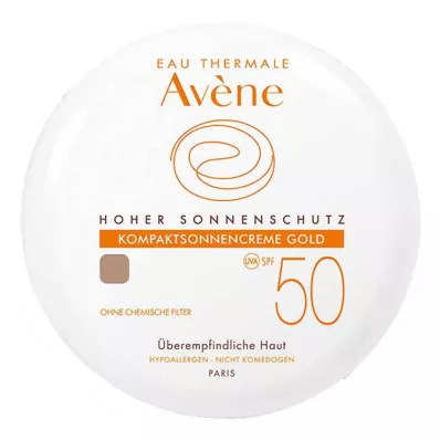 AVENE Kompaktný krém na opaľovanie SPF 50 zlatých, 10 g