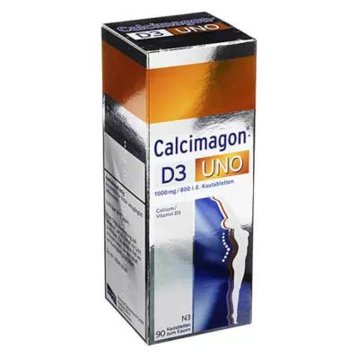 CALCIMAGON D3 Uno žuvacie tablety, 90 kapsúl