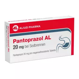 PANTOPRAZOL AL 20 mg na pálenie záhy, tablety na žalúdočnú šťavu, 14 ks