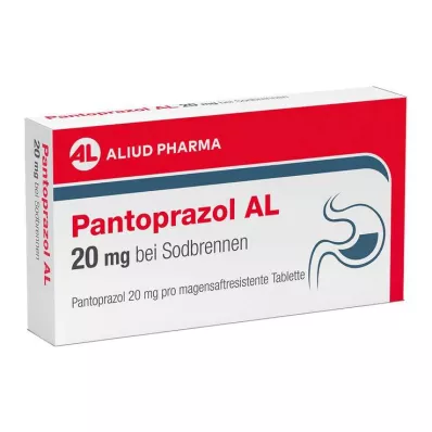 PANTOPRAZOL AL 20 mg na pálenie záhy, tablety na žalúdočnú šťavu, 14 ks PANTOPRAZOL AL 20 mg na pálenie záhy, tablety na žalúdočnú šťavu, 14 ks