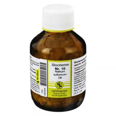 BIOCHEMIE 10 tabliet Natrium sulfuricum D 6, 400 ks BIOCHEMIE 10 tabliet Natrium sulfuricum D 6, 400 ks