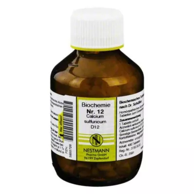 BIOCHEMIE 12 Calcium sulfuricum D 12 tabliet, 400 kapsúl