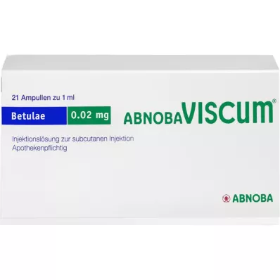 ABNOBAVISCUM Betulae 0,02 mg ampulky, 21 ks