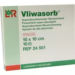 VLIWASORB superabsorpčná absorpčná podložka sterilná 10x10 cm, 10 ks