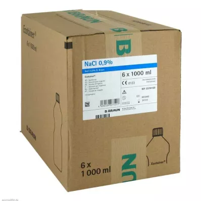 Fyziologický roztok 0,9% B.Braun oplachovací roztok Ecotainer, 6X1000 ml Fyziologický roztok 0,9% B.Braun oplachovací roztok Ecotainer, 6X1000 ml