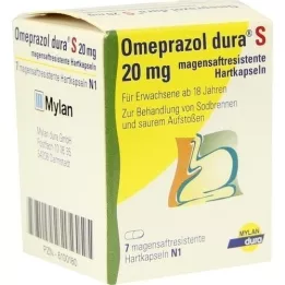 OMEPRAZOL dura S 20 mg gastrorezistentné tvrdé kapsuly, 7 ks