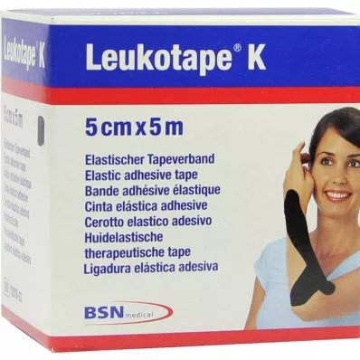 Leukotape K 5cm čierny, 1 kus