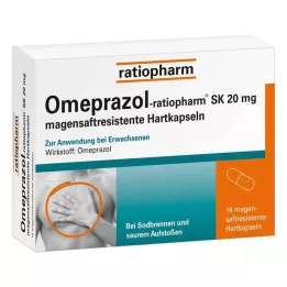 OMEPRAZOL-ratiopharm SK 20 mg žalúdočná šťava tvrdé kapsuly, 14 ks