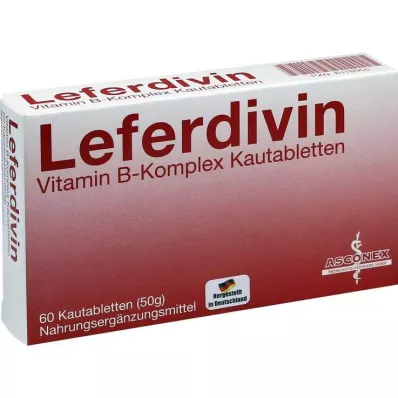LEFERDIVIN Vitamín B komplex žuvacie tablety, 60 ks