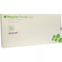 MEPILEX Penový obväz Border Ag 10x20 cm sterilný, 5 ks