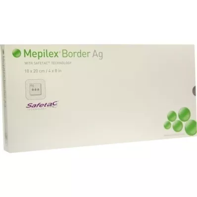 MEPILEX Penový obväz Border Ag 10x20 cm sterilný, 5 ks