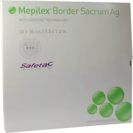 MEPILEX Hraničný penový obväz Sacrum Ag 18x18 cm sterilný, 5 ks