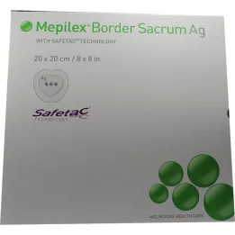 MEPILEX Penový obväz Border Sacrum Ag, 20x20 cm sterilný, 5 ks