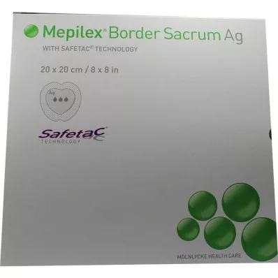 Mepilex Border Sacrum Ag obväz 20x20cm, 5 ks Mepilex Border Sacrum Ag obväz 20x20cm, 5 ks