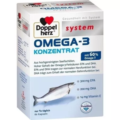 DOPPELHERZ Kapsuly systému Omega-3 koncentrát, 60 ks