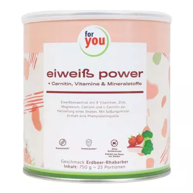 FOR YOU eiweiß power jahodový prášok, 750 g FOR YOU eiweiß power jahodový prášok, 750 g