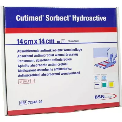 Cutimed Sorbact Hydroactive obklady 14x14 cm, 10 ks Cutimed Sorbact Hydroactive obklady 14x14 cm, 10 ks