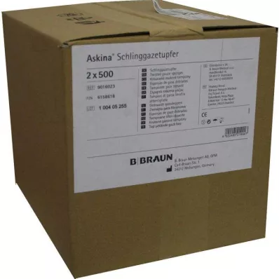 ASKINA Závesný gázový tampón, veľkosť švestky, nesterilný, 2X500 ks