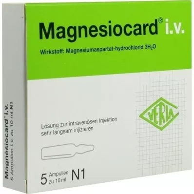 MAGNESIOCARD i.v. injekčný roztok, 5X10 ml