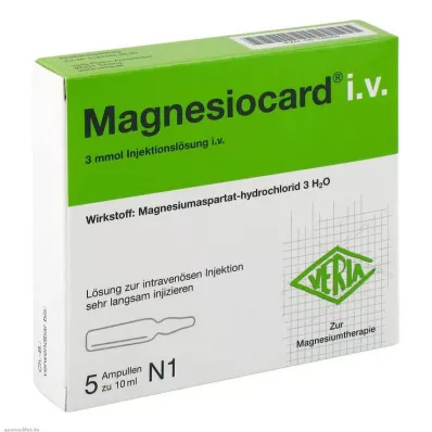 MAGNESIOCARD i.v. injekčný roztok, 5X10 ml