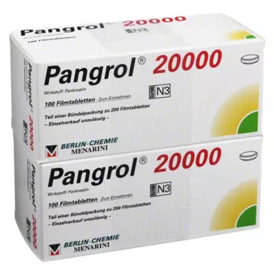 PANGROL 20 000 entericky obalených tabliet, 200 ks