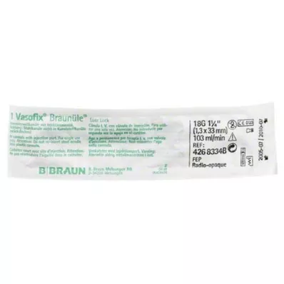 VASOFIX Hnedá ihla 18 G 33 mm zelená/biela, 1 ks