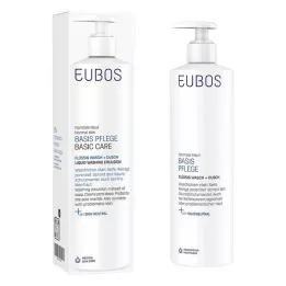 EUBOS FLÜSSIG modrá bez vône s dávkovačom, 400 ml