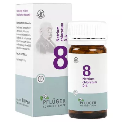 BIOCHEMIE Pflüger 8 Natrium chloratum D 6 tabliet, 100 ks BIOCHEMIE Pflüger 8 Natrium chloratum D 6 tabliet, 100 ks