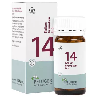 Biochémia Pflueger 14 bromat draselný.D 6 tabliet, 100 ks Biochémia Pflueger 14 bromat draselný.D 6 tabliet, 100 ks