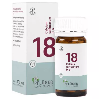 Biochemistry Pflueger 18 Calcium sulfuratum D 6 tabliet, 100 ks Biochemistry Pflueger 18 Calcium sulfuratum D 6 tabliet, 100 ks