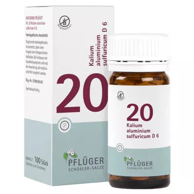 Biochemistry Pflueger 20 Potassium aluminium sulfuricum D 6 tabliet, 100 ks Biochemistry Pflueger 20 Potassium aluminium sulfuricum D 6 tabliet, 100 ks