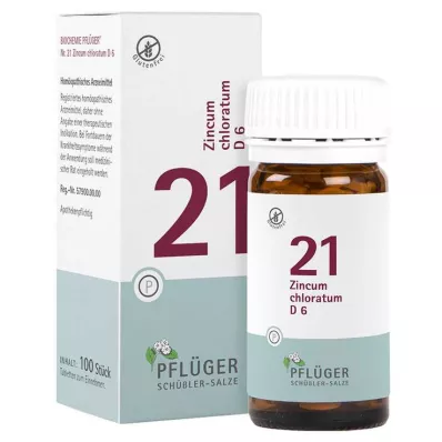 Biochemistry Pflueger 21 Zincum chloratum D 6 tabliet, 100 ks