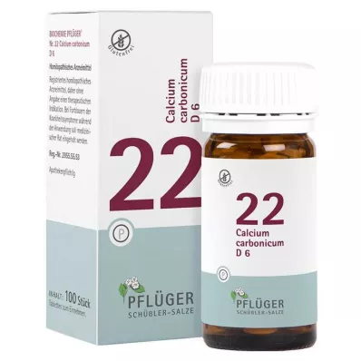 Biochémia Pflueger 22 Calcium carbonicum D 6 tabliet, 100 ks Biochémia Pflueger 22 Calcium carbonicum D 6 tabliet, 100 ks