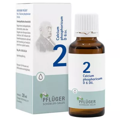 Biochémia Pflueger 2 Calcium phosphoricum D 6 kvapiek, 30 ml Biochémia Pflueger 2 Calcium phosphoricum D 6 kvapiek, 30 ml