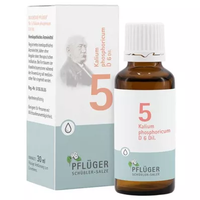 BIOCHEMIE Pflüger 5 Potassium phosphoricum D 6 kvapkanie, 30 ml