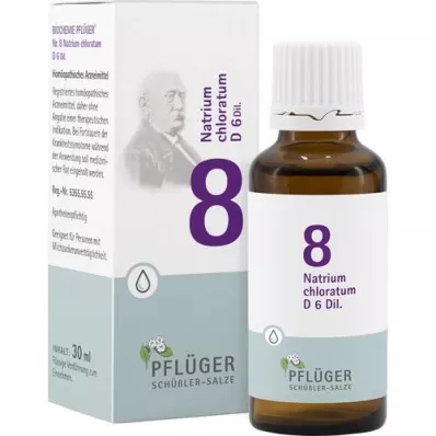 BIOCHEMIE Pflüger 8 Natrium chloratum D 6 kvapiek, 30 ml