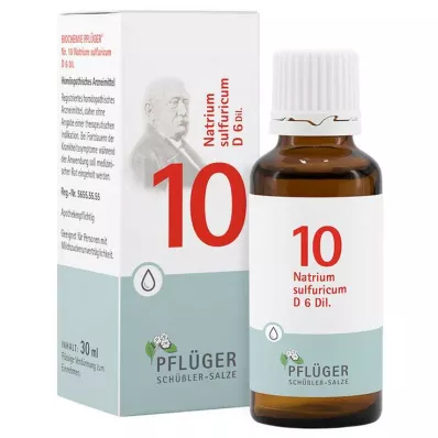 Biochémia Pflueger 10 Natrum sulfuricum D 6 kvapiek, 30 ml