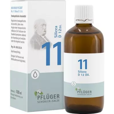 BIOCHEMIE Pflüger 11 Silicea D 12 kvapiek, 100 ml