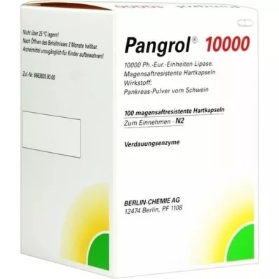 PANGROL 10 000 tvrdých kapsúl s enterickou vrstvou, 100 ks